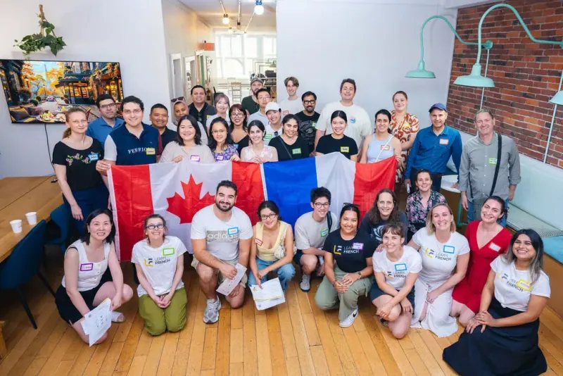 Learn French students at our L’Atelier summer gathering in Vancouver